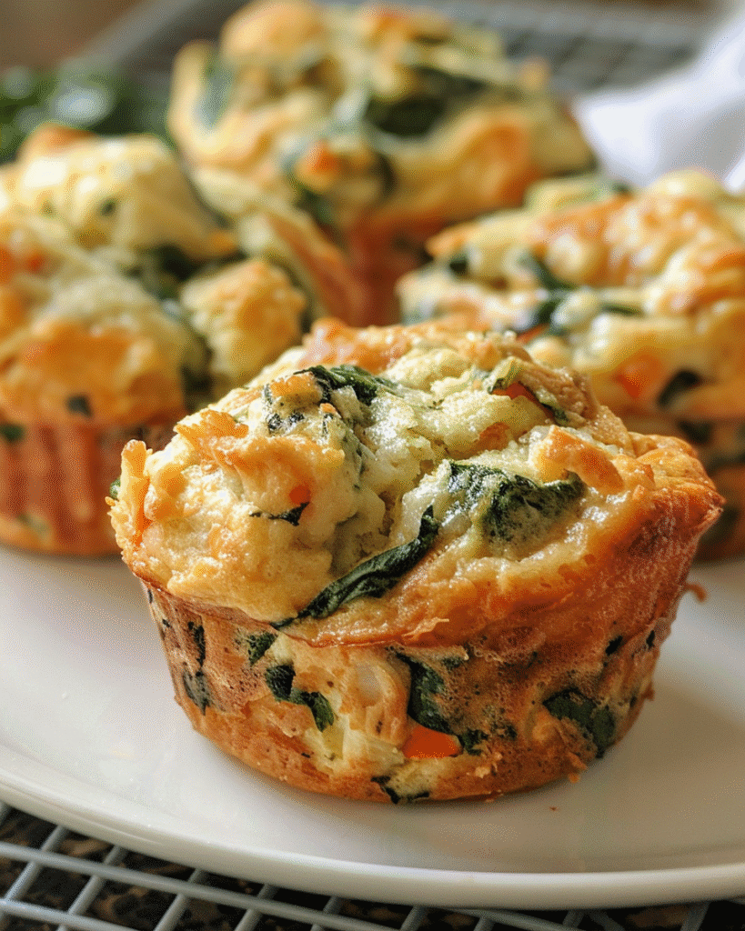 Chicken and Spinach Muffins recipe