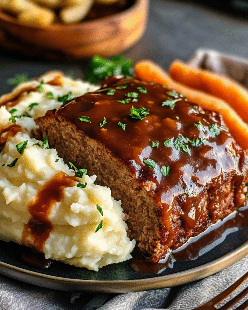 Classic Meatloaf with Mashed Potatoes recipe