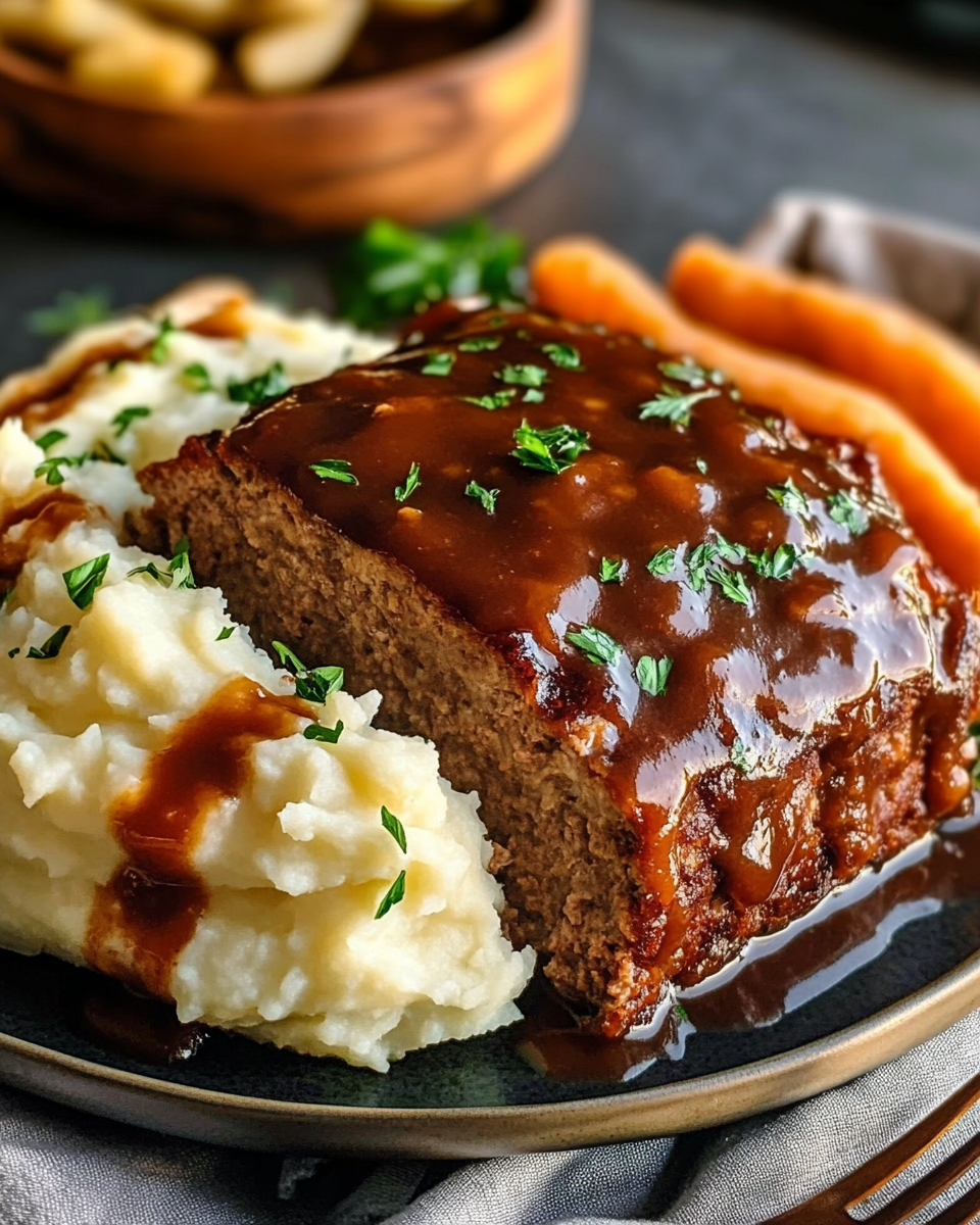 Classic Meatloaf with Mashed Potatoes recipe