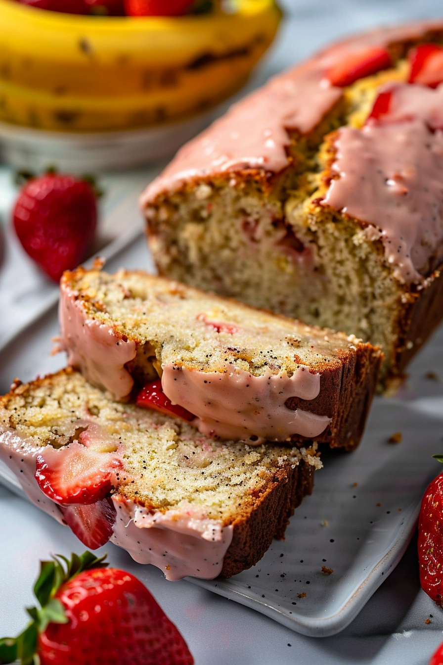 Strawberry Banana Bread recipe